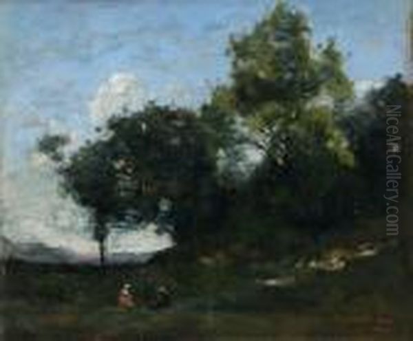 Compositio Oil Painting by Jean-Baptiste-Camille Corot