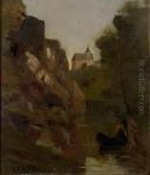  Dans Le Morvan Oil Painting by Jean-Baptiste-Camille Corot