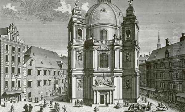 View of the Peterskirche Vienna Oil Painting by Salomon Kleiner