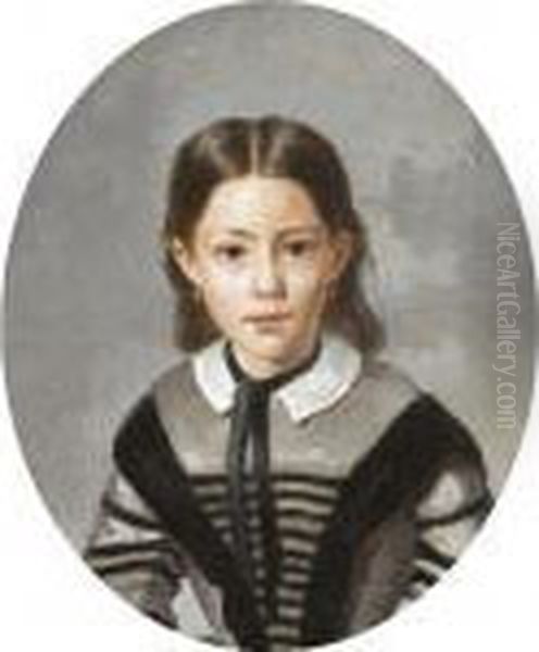 Louise-laure Baudot Oil Painting by Jean-Baptiste-Camille Corot