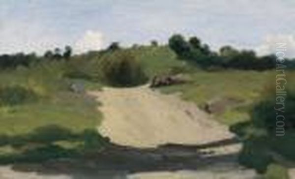 Un Chemin Montant Oil Painting by Jean-Baptiste-Camille Corot