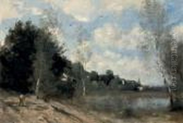 Ville D'avray Oil Painting by Jean-Baptiste-Camille Corot