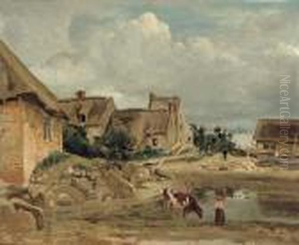 Environs De Fontainebleau Oil Painting by Jean-Baptiste-Camille Corot