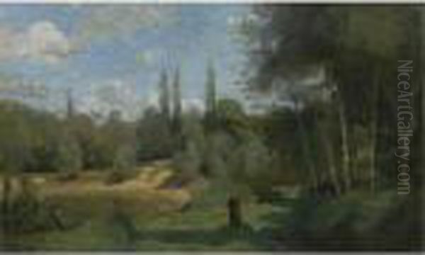 Ville D'avray Oil Painting by Jean-Baptiste-Camille Corot