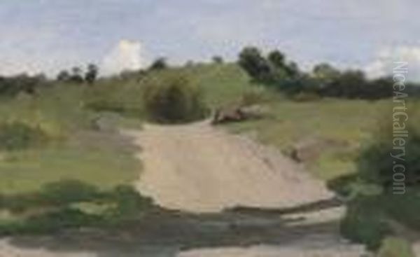 Un Chemin Montant Oil Painting by Jean-Baptiste-Camille Corot