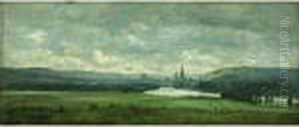 Rouen - Vue Panoramique Oil Painting by Jean-Baptiste-Camille Corot