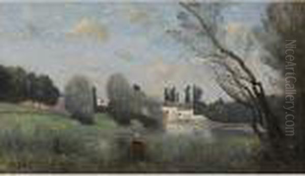 L'etang De Ville D'avray Oil Painting by Jean-Baptiste-Camille Corot