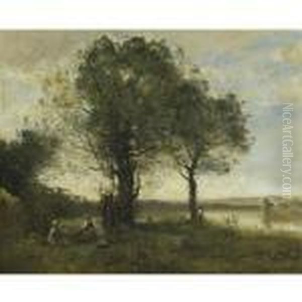 Brume Matinale Au Marais Oil Painting by Jean-Baptiste-Camille Corot