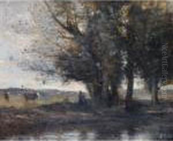 Souvenir Des Dunes De Scheveningue Oil Painting by Jean-Baptiste-Camille Corot