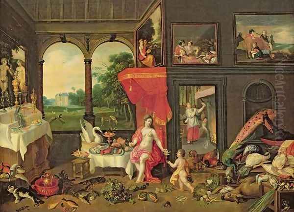 Allegory of Taste Oil Painting by Jan van Kessel