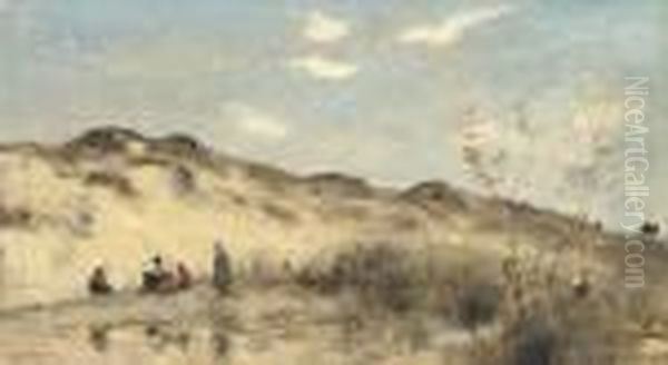 La Dune De Dunkerque Oil Painting by Jean-Baptiste-Camille Corot