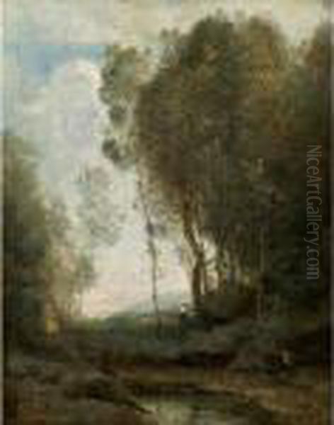 Bord Du Bois by Jean-Baptiste-Camille Corot