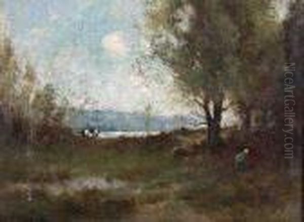 L'heure Matinale Oil Painting by Jean-Baptiste-Camille Corot