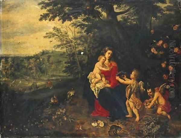 The Rest on the Flight into Egypt Oil Painting by Jan van Kessel