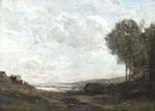 Paysage Au Bord Du Lac Oil Painting by Jean-Baptiste-Camille Corot