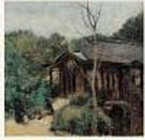 Dans Le Jardin Oil Painting by Jean-Baptiste-Camille Corot