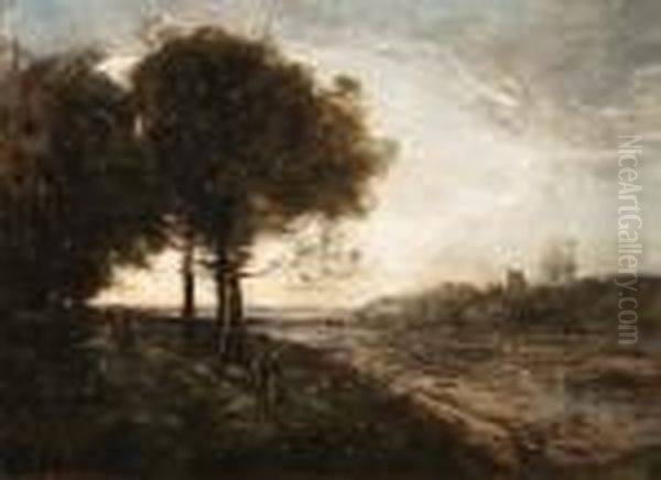 Un Torrent Dans Des Romagnes Oil Painting by Jean-Baptiste-Camille Corot