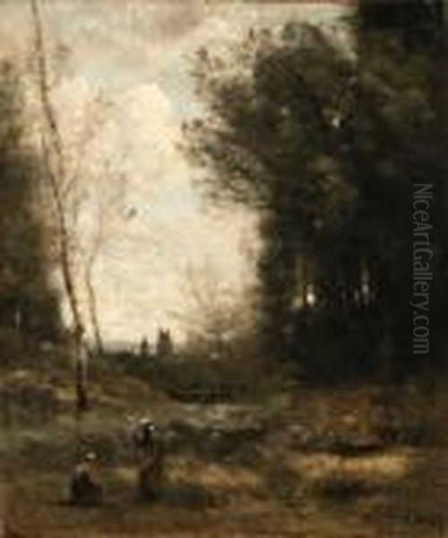 Le Vallon Oil Painting by Jean-Baptiste-Camille Corot