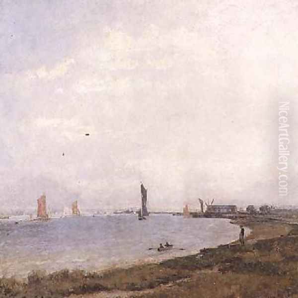 Poole Harbour Oil Painting by John William Buxton Knight