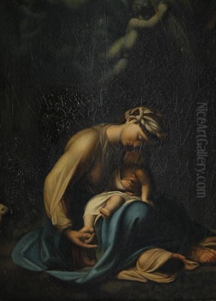 The Madonna Zingarella Oil Painting by Correggio, (Antonio Allegri)