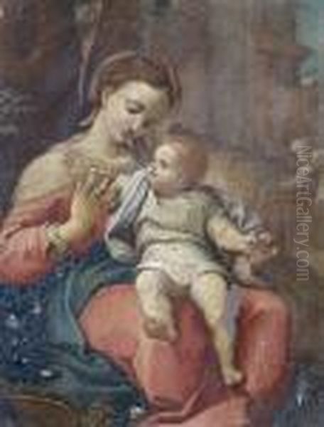 The Madonna Of The Basket Oil Painting by Correggio, (Antonio Allegri)