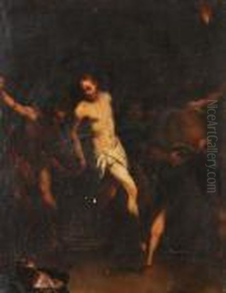 Flagellation Of Christ Oil Painting by Correggio, (Antonio Allegri)