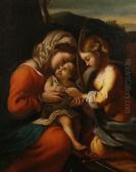 The Mystic Marriage Of Saint Catherine Ofalexandria Oil Painting by Correggio, (Antonio Allegri)