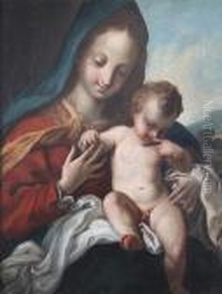 Madonna And Child Oil Painting by Correggio, (Antonio Allegri)