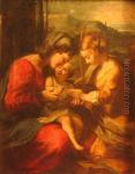 The Mystic Marriage Of Saint Catherine Oil Painting by Correggio, (Antonio Allegri)