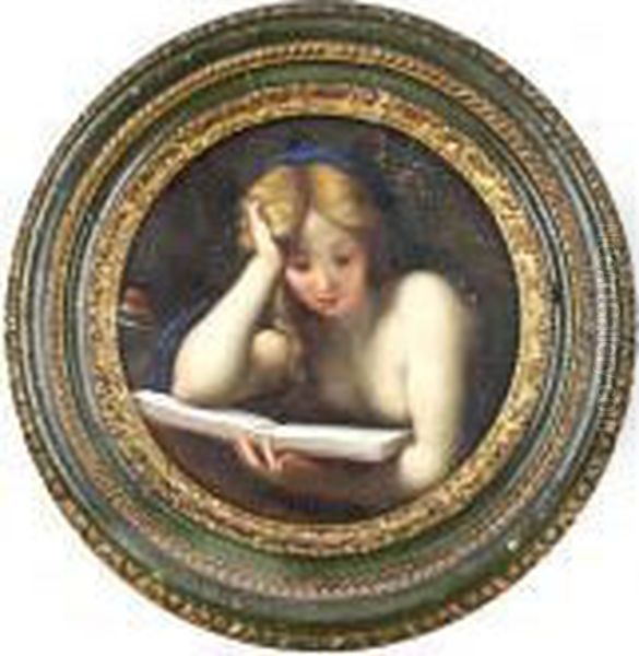 The Magdalen Reading Oil Painting by Correggio, (Antonio Allegri)