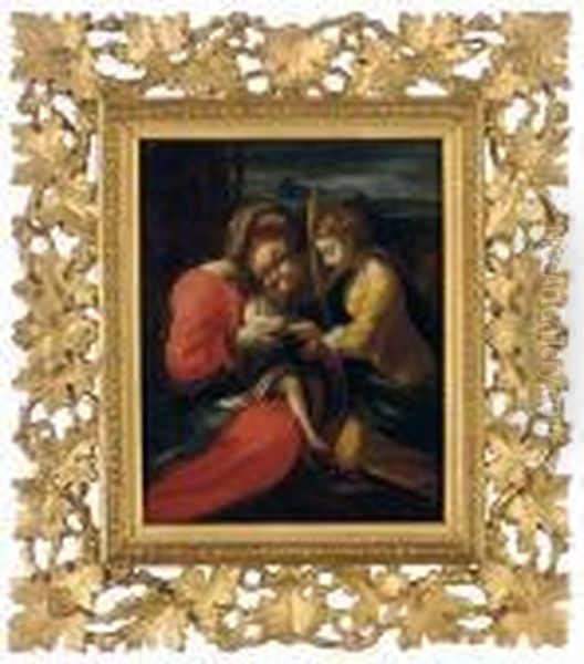 The Mystic Marriage Of Saint Catherine Oil Painting by Correggio, (Antonio Allegri)