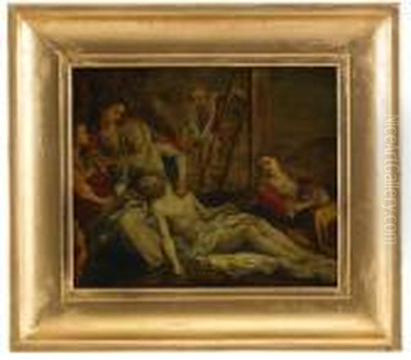 Korsnedtagningen Oil Painting by Correggio, (Antonio Allegri)