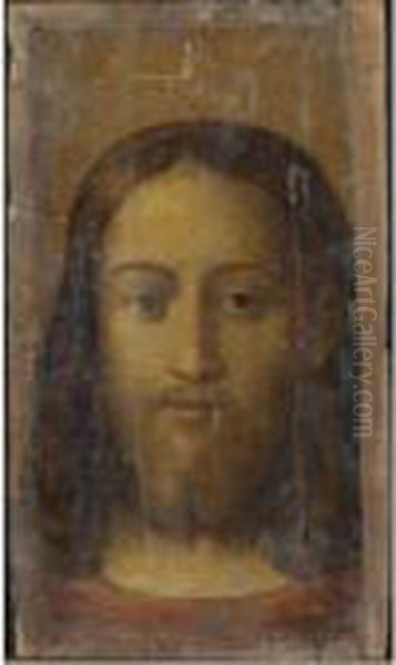 Volto Di Cristo Oil Painting by Correggio, (Antonio Allegri)