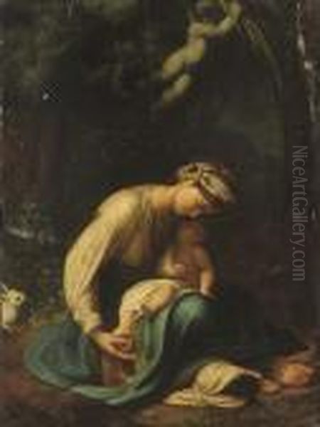 La Zingarella Oil Painting by Correggio, (Antonio Allegri)