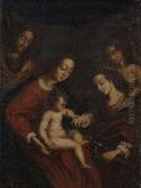 Desposorios Misticos De Santa Catalina Oil Painting by Correggio, (Antonio Allegri)