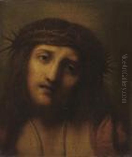 Christ Crowned With Thorns Oil Painting by Correggio, (Antonio Allegri)