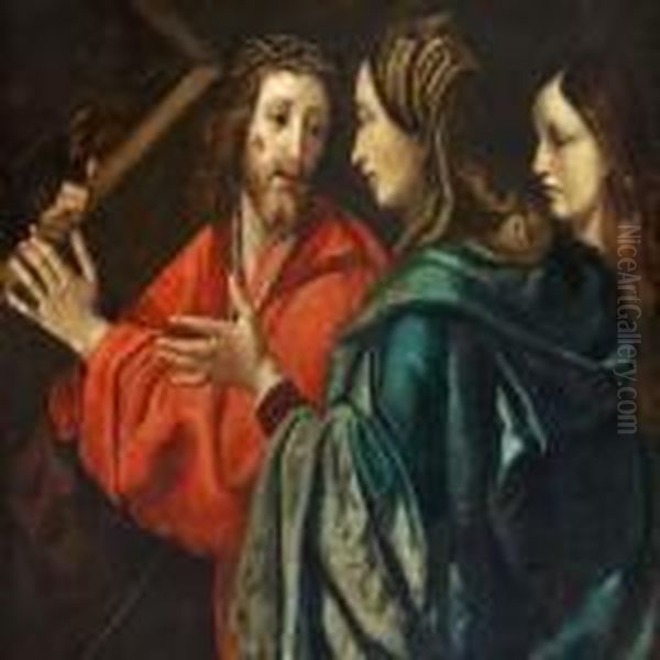 Jesus Carrying The Cross To Golgatha Oil Painting by Correggio, (Antonio Allegri)