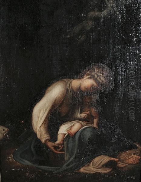 La Zingarella Oil Painting by Correggio, (Antonio Allegri)