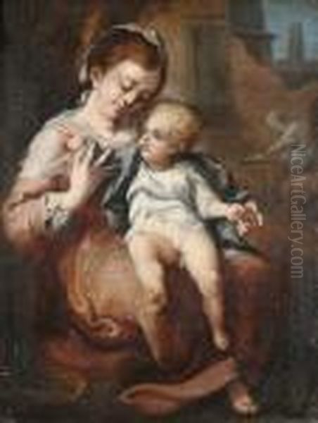 The Madonna Of The Basket Oil Painting by Correggio, (Antonio Allegri)