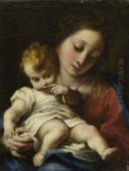 Maria Mit Dem Kind. Oil Painting by Correggio, (Antonio Allegri)