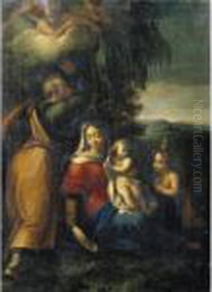 The Rest On The Flight Into Egypt Oil Painting by Correggio, (Antonio Allegri)