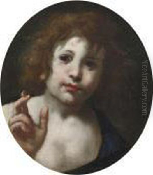 Bildnis Eines Knabens Mit Braunem Haar. Oil Painting by Correggio, (Antonio Allegri)