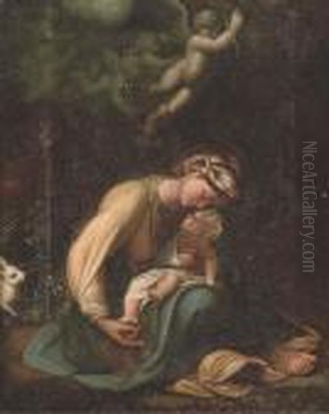 La Zingarella Oil Painting by Correggio, (Antonio Allegri)