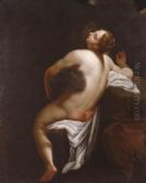 Jupiter Es Io Oil Painting by Correggio, (Antonio Allegri)