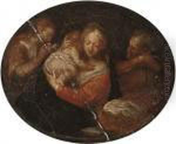 The Holy Family Oil Painting by Correggio, (Antonio Allegri)