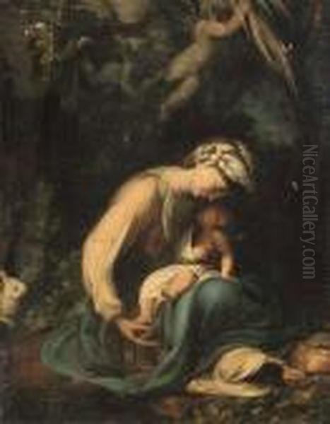 La Zingarella Oil Painting by Correggio, (Antonio Allegri)