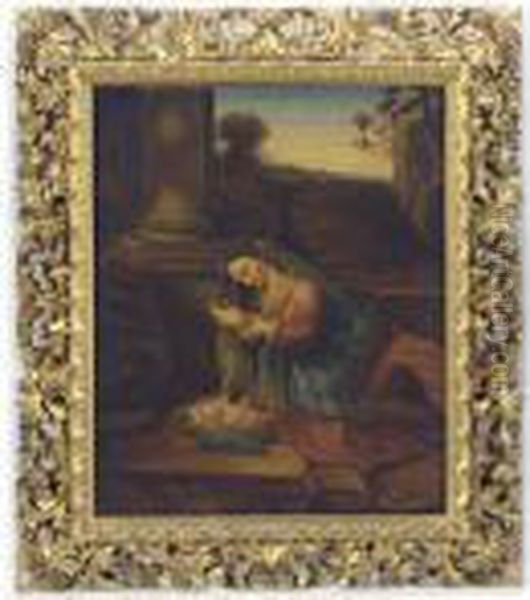 La Zingarella Oil Painting by Correggio, (Antonio Allegri)