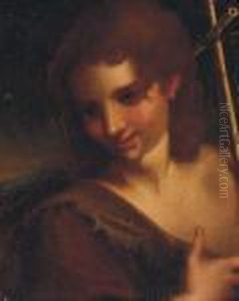 Saint John The Baptist Oil Painting by Correggio, (Antonio Allegri)