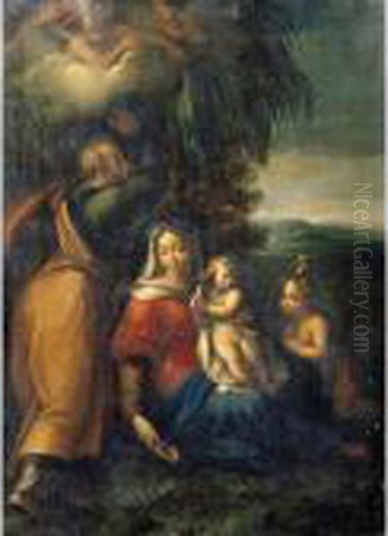 The Rest On The Flight Into Egypt Oil Painting by Correggio, (Antonio Allegri)