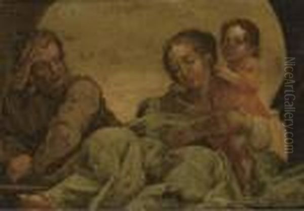 The Rest On The Flight Into Egypt Oil Painting by Correggio, (Antonio Allegri)